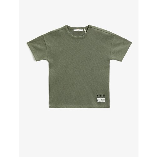 Koton Basic Short Sleeve T-Shirt Label Detailed Textured Slike