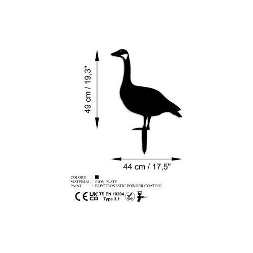 Wallxpert Dekorativna figura Guska 01, 64x44 cm, 1,5 mm Slike