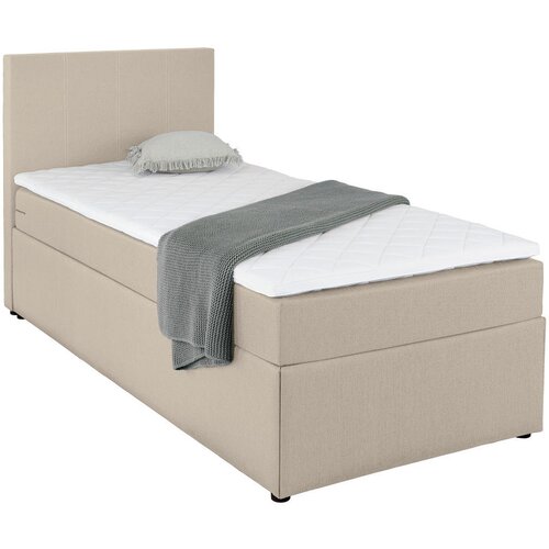 P & B POSTELJA Z VZMETNICO 90 cm x 200 cm , tekstil peščene barve Cene