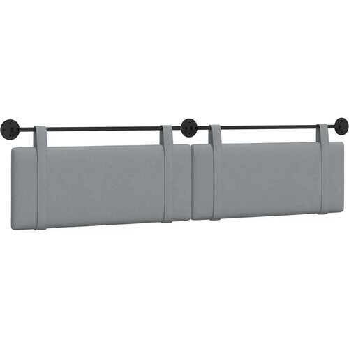  Držeće uzglavlje Zidne Svijetlo siva 210 x 55 x 5 cm tkanina - Svjetlosiva 200 cm bez LED svjetla Slike