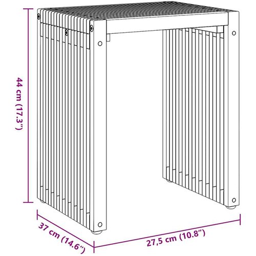  Vrtni bočni stol 3 pcs Smeđa 33 x 44,5 x 51 cm Čvrsto teak drvo Slike