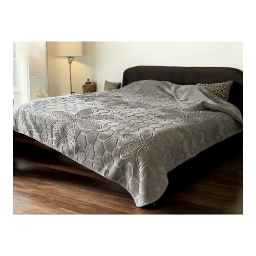 Ćebe Merinos 220x240cm D7 Lotos Siva boja ( VLK000396-D7lotossivi ) Slike