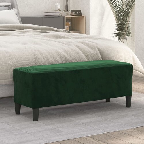 vidaXL Klop temno zelen 100x35x41 cm žamet Cene