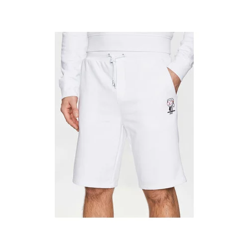 Karl Lagerfeld Športne kratke hlače 705423 532900 Bela Regular Fit