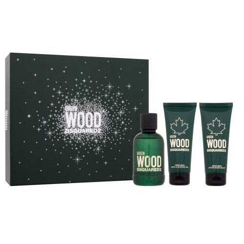 Dsquared2 Green Wood set: EDT 100 ml + gel za tuširanje 100 ml + balzam poslije brijanja 100 ml za muškarce Cijene
