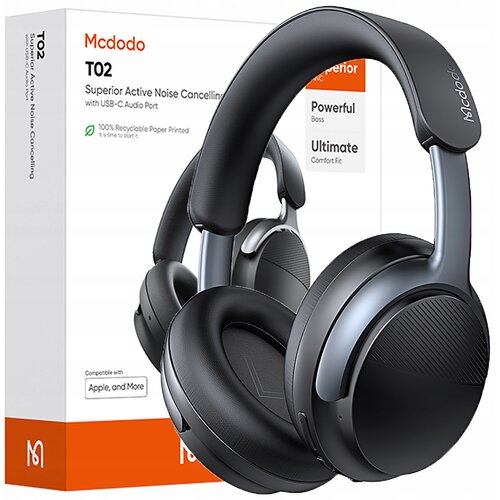 McDodo BREZŽIČNE BLUETOOTH SLU&amp;Scaron;ALKE Z MIKROFONOM IN ANC ČRNE, (5000347803) Slike