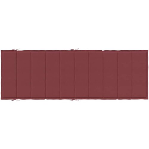  Jastuk za ležaljku pro&amp;scaron;arani vino crvena 186x58x4 cm od tkanine Slike