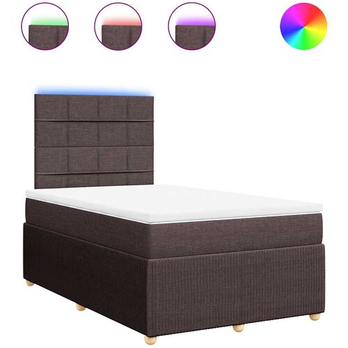  Krevet box spring s madracem tamnosmeđi 120 x 190 cm od tkanine Slike
