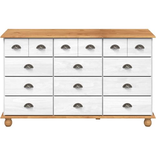  Komoda ASKIM Bijelo 79 x 40 x 133,5 cm Čvrsto borovo drvo Slike