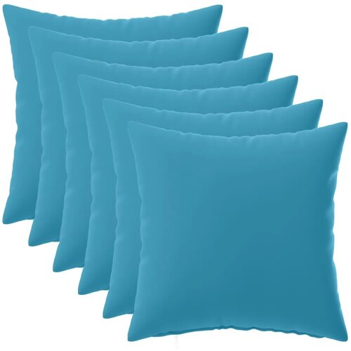  Jastuk s jastukom HEERLEN 6 kom. Svjetloplava Poliester - Svjetloplava 35 x 35 cm 6 Slike