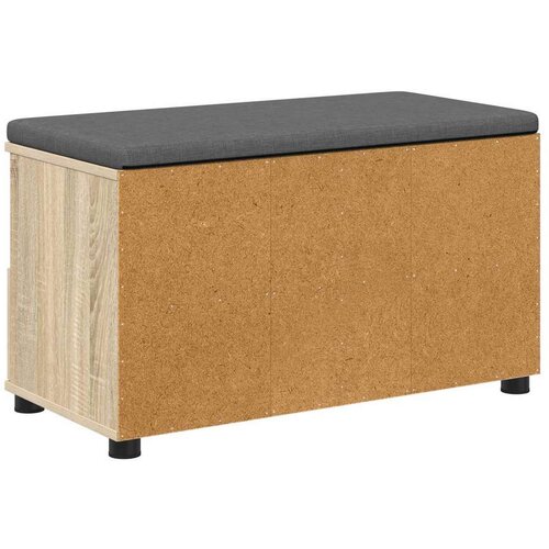  Klupa za hodnik s jastukom Sonoma hrast 80 x 38 x 46 cm Slike