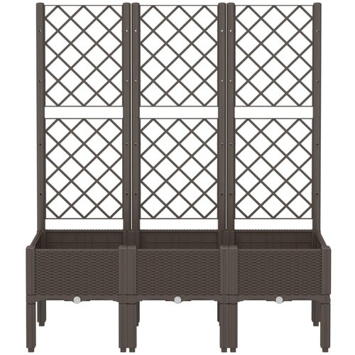  Vrtna sadilica s re&amp;scaron;etkom smeđa 120 x 40 x 142 cm PP Slike