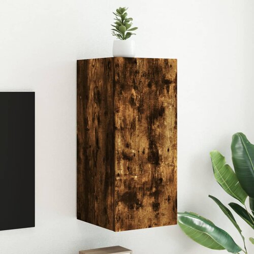VidaXL Zidni TV ormarić s LED svjetlima boja hrasta 30 5 x 35 x 70 cm Slike