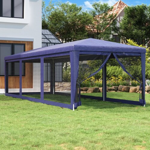 vidaXL Šator za zabave s 8 mrežastih bočnih zidova plavi 3 x 9 m HDPE Cijene