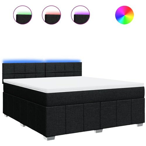 Maison Chic Box spring postelja - Vzmetna postelja z vzmetnico črna 180x200 cm blago SL17113, (21883396) Cene