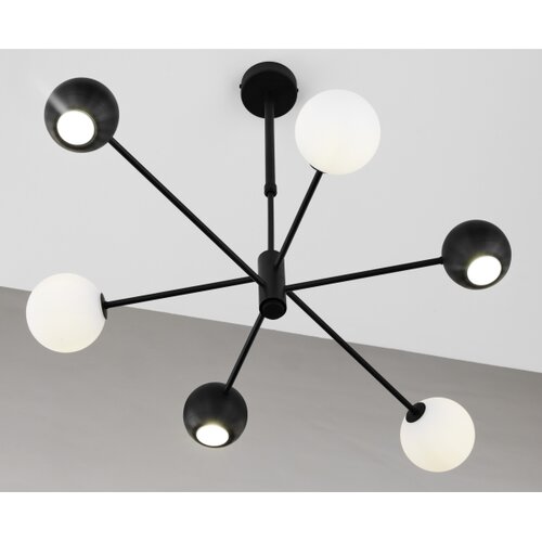 Jupiter 1997 - luster na &amp;scaron;ipci MOKA 3xGU10/10W/230V + 3xG9/10W/230V crna/bela Slike
