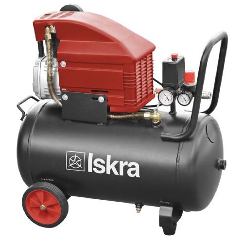 Iskra kompresor klipni FDL50 (1,5 kw, 8 bara, sadržaj spremnika: 50 l) + bauhaus jamstvo 5 godina na uređaje na električni ili motorni pogon Slike