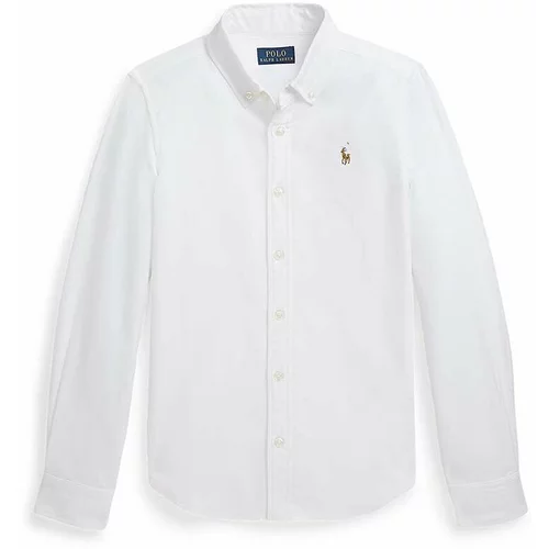 Polo Ralph Lauren Otroška bombažna srajca bela barva