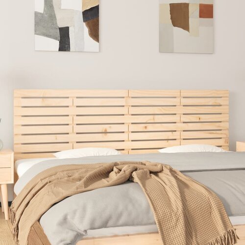 vidaXL Stensko posteljno vzglavje 166x3x63 cm trdna borovina Cene