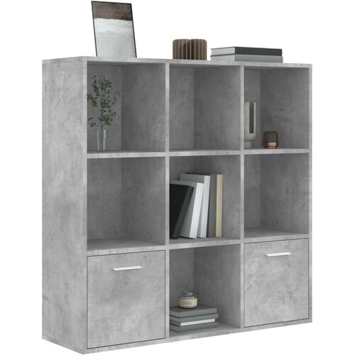  Knjižna omara betonsko siva 98x30x98 cm iverna plo&amp;scaron;ča, (20705219) Slike