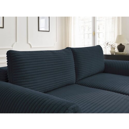Bobochic Paris Tamno plava sklopiva sofa od samta 257 cm Lucien &amp;ndash; Slike