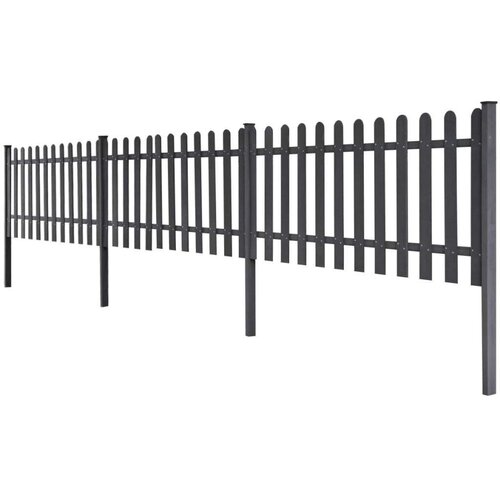  Ograda sa stupovima 3 kom WPC 600 x 60 cm Slike