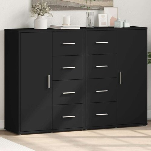 vidaXL Komoda 2 kosa črna 60x31x84 cm inženirski les Cene