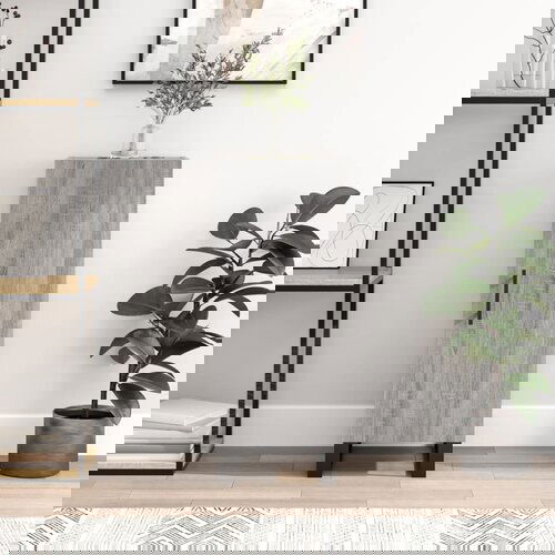 vidaXL Komoda siva sonoma 34,5x34x90 cm inženirski les Cene