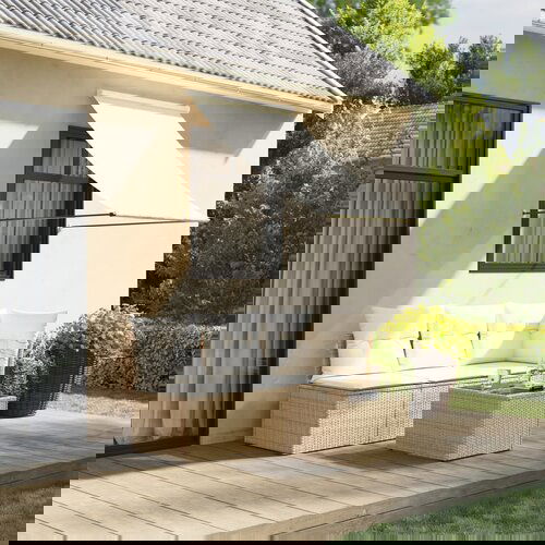 VidaXL Tenda na uvlačenje krem 150 x 150 cm od tkanine i čelika Slike