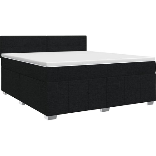  Boxspring krevet s madracem Crna 160 x 200 cm Tkanina Slike