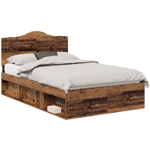 vidaXL Konstrukcija postelje Star les 135 x 190 cm Masivno borovo les, (5000102418) Cene