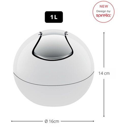 Spirella Bel plastičen ko&amp;scaron; za smeti 1 l Bowl &amp;ndash; Slike