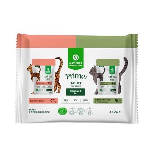 Nature's Protection NP Prime Sterilized Cat Flowpack 4×85g - 340 g Cene