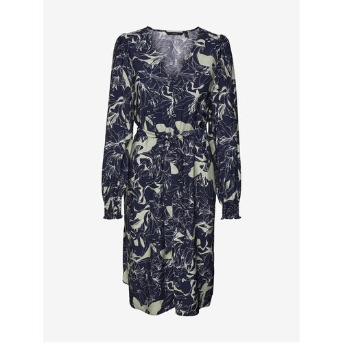 Vero Moda Dark blue lady patterned shirt dress Abbi - Ladies Slike