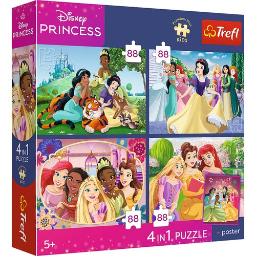 Trefl Disney Princeze - 4 u 1 puzzle 4 x 88 komada - Cijene