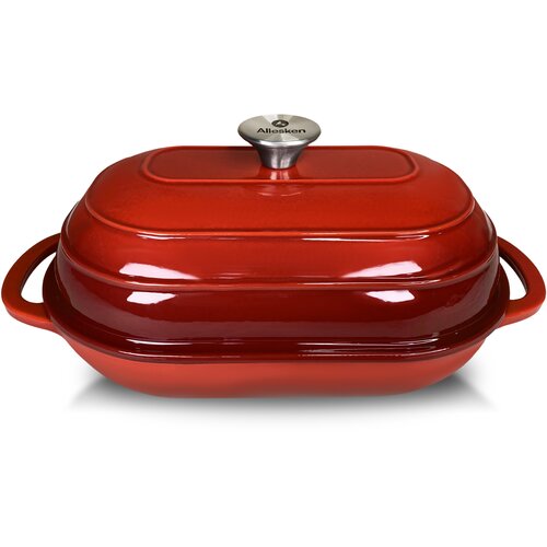 Mondex Pekač litoželezo Rodeluxe Brytfanna 37,5x31x19,5x7,5 rdeča 1kos, (5000313538) Slike