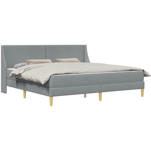  Okvir kreveta s madracem Svijetlo siva 200 x 200 cm Poliester Slike