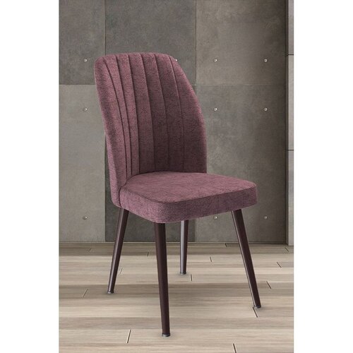 Hanah home set trpezarijskih stolica Platinum 6 kom, puder roze tkanina Jerry, braon metalne noge Cene