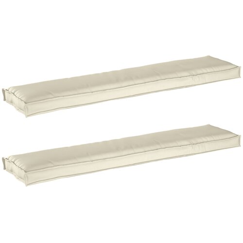 vidaXL Blazine za palete za klop 2 kosa Krem 180x40x8 cm Oxford tkanina, (22045983) Cene