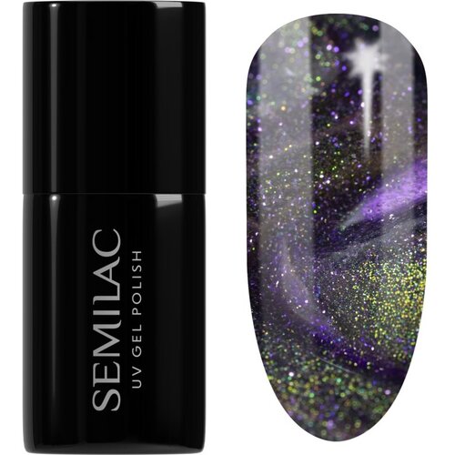 Semilac UV Hybrid Galaxy Flash gel lak za nohte z uporabo UV/LED lučke odtenek 825 Cyber Violet 7 ml Cene