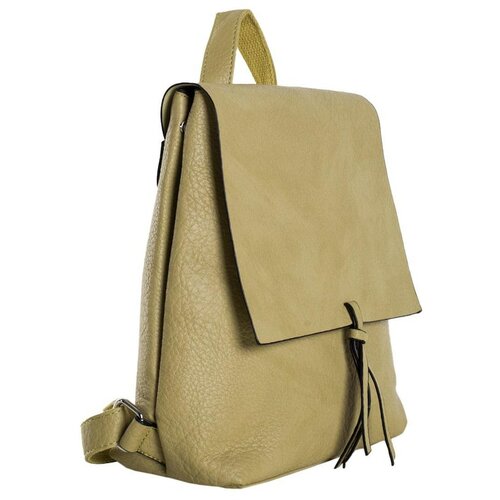 Fashion Hunters Light green ladies' eco leather backpack Slike