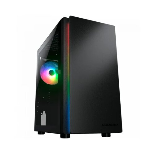 COUGAR GAMING COUGAR | Purity RGB Black | PC Case | Mini Tower / TG Front Panel with ARGB strip / 1 x ARGB Fan / 3mm TG Left Panel Cene