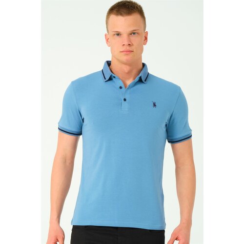 Dewberry T8586 MEN'S POLO NECK T-SHIRT-INDIGO-2 Cijene