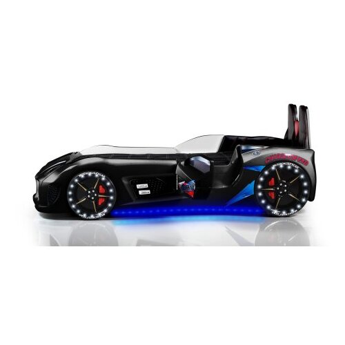 Hanah home Dječiji krevet - auto 130x60​​x235cm Crni Cijene