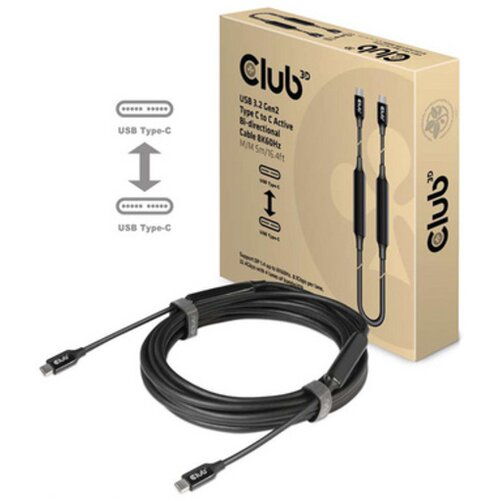 Club3d USB 3.2 Gen2 Type C to C Active Bi-directional Cable 8K60Hz M /M 5m /16.4ft Cijene