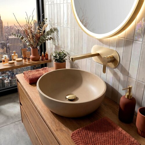 Rea Arcos Brush Gold Skrita armatura za umivalnik Cene
