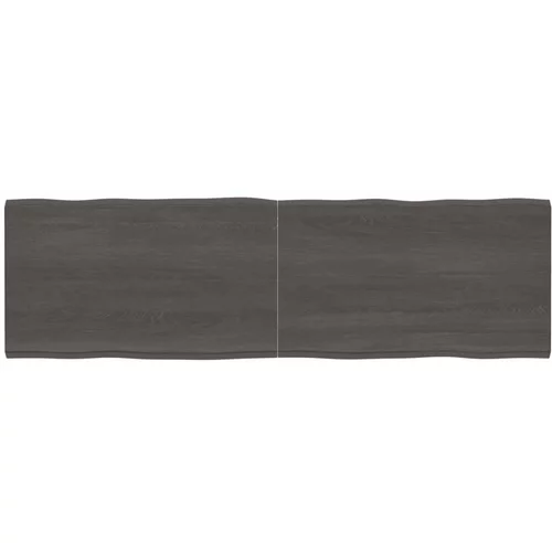 Stolna Mizna plošča temno siva 200x60x4 cm obdelana trdna hrastovina, (20979451)