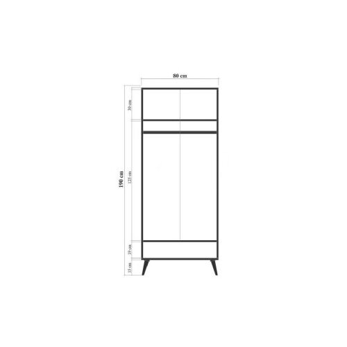  Ormar City Gradrop Triangle 80x190x45cm &amp;Scaron;areni Slike