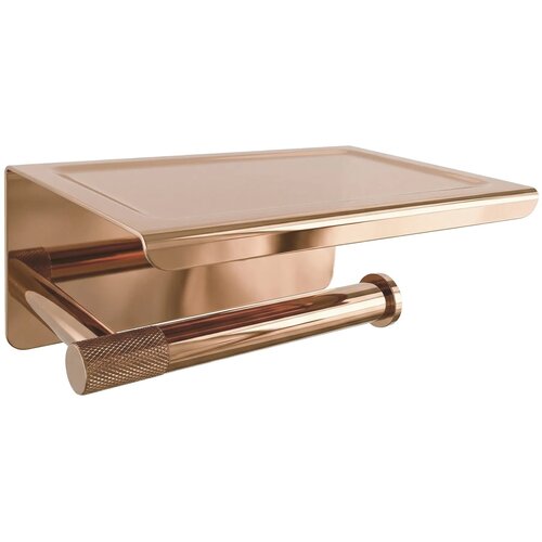 Rea Držalo za toaletni papir s polico 6613 Modern Copper Cene