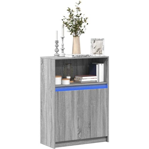  Komoda s LED svjetlima boja hrasta sonome 72x34x100 cm drvena Cijene